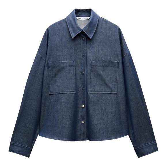 Zara Jackets & Blazers - Zara Women's Dark Blue Jean Jacket